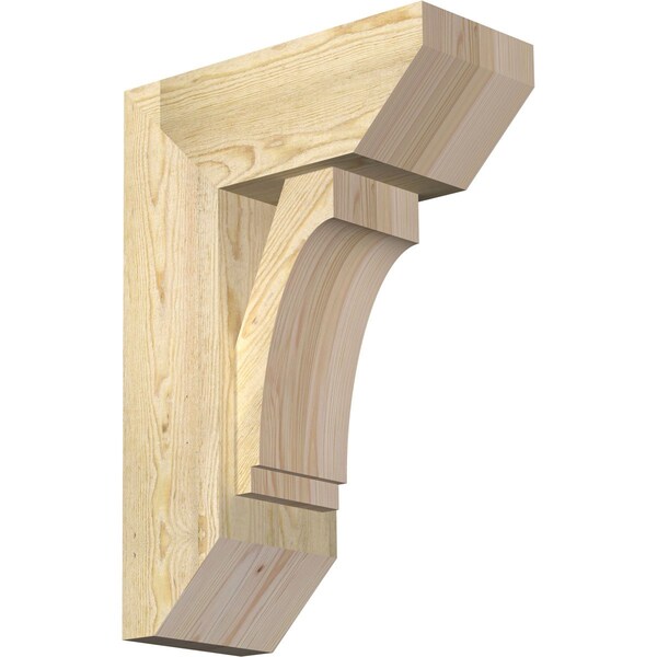 Ekena Millwork Imperial Slat Rough Sawn Bracket w/ Offset Brace, Douglas Fir, 8"W x 18"D x 26"H BKT0806X18X26IMP06RDF - main